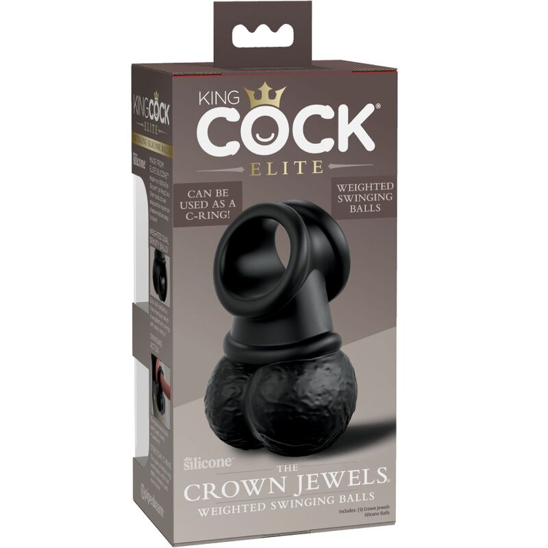 KING COCK - ELITE RING WITH SILICONE TESTICLE