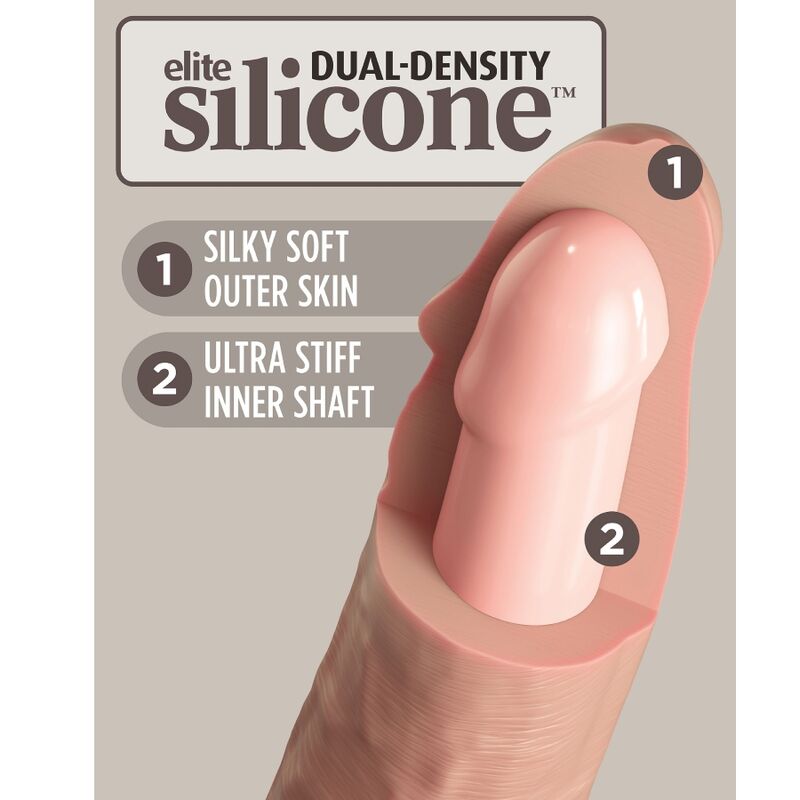 KING COCK - ARNÉS AJUSTABLE ELITE CON DILDO DE 15,2 CM PARA PRINCIPIANTES