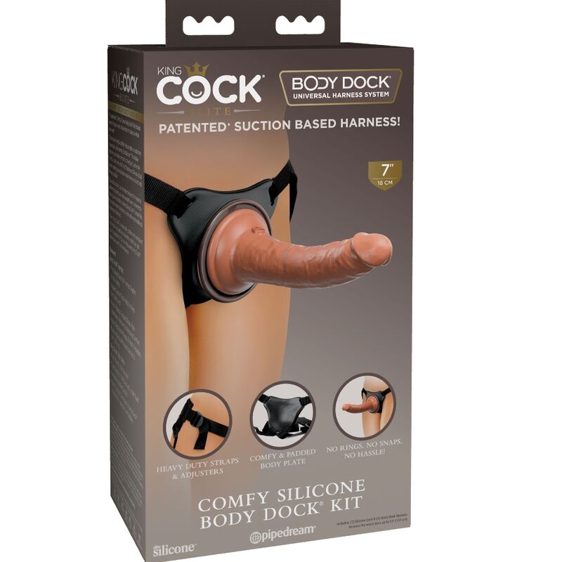 KING COCK - ELITE CÓMODO ARNÉS AJUSTABLE CON DILDO DE 17,8 CM