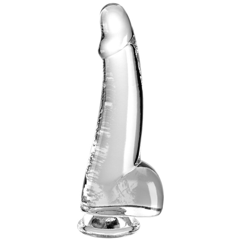 KING COCK - DILDO CLARO CON TESTICULOS 15,2 CM TRANSPARENTE