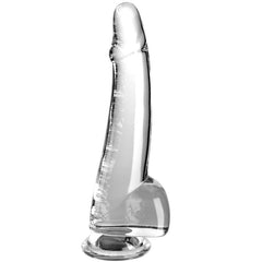 KING COCK - DILDO CLARO TESTICULOS 19 CM TRANSPARENTE