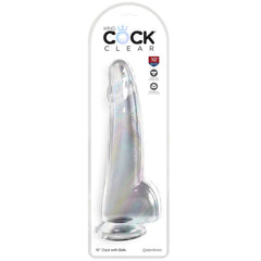 KING COCK - DILDO CLARO TESTICULOS 19 CM TRANSPARENTE