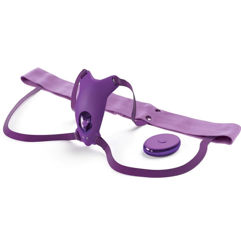 FANTASY FOR HER - VIBRATING BUTTERFLY HARNESS, RECHARGEABLE &amp; REMOTE CONTROL PURPLE