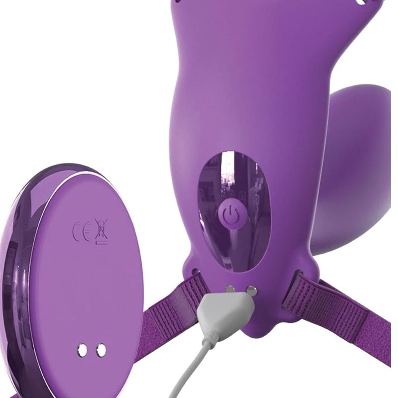 FANTASY FOR HER - BUTTERFLY G-SPOT HARNESS WITH VIBRATOR, RECHARGEABLE AND REMOTE CONTROL PURPLE