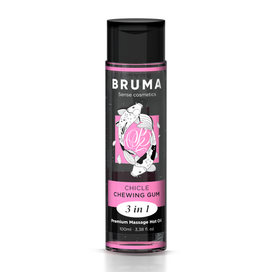 BRUMA - HUILE DE MASSAGE PREMIUM EFFET CHALEUR SAVEUR GOMME 3 EN 1 - 100 ML