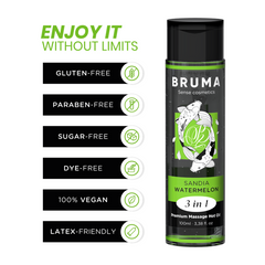 BRUMA - PREMIUM MASSAGE OIL HEAT EFFECT WATERMELON FLAVOR 3 IN 1 - 100 ML