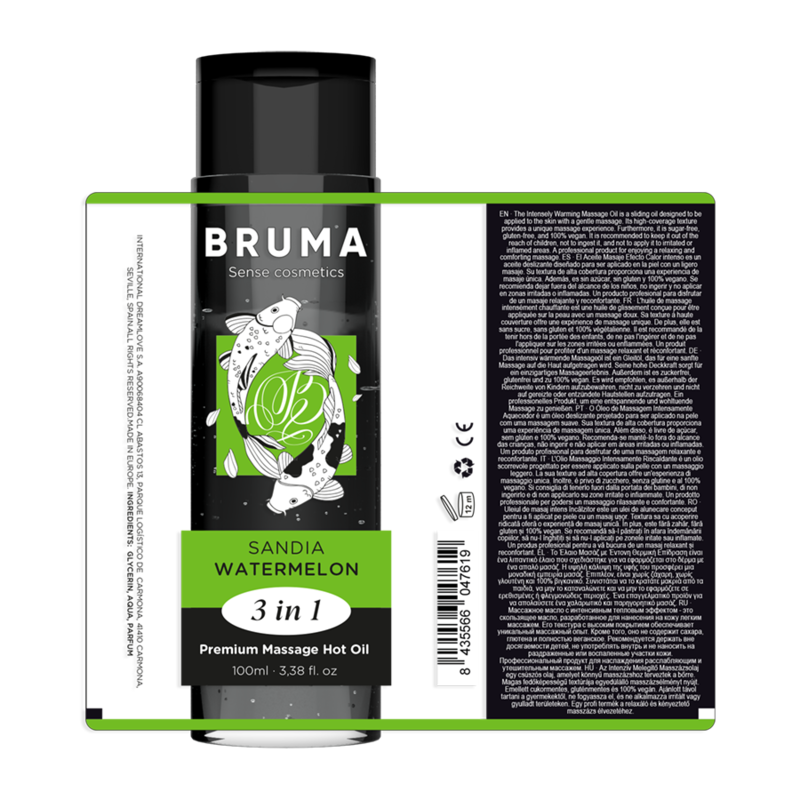 BRUMA - PREMIUM MASSAGE OIL HEAT EFFECT WATERMELON FLAVOR 3 IN 1 - 100 ML