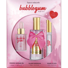 BIJOUX - INDISCRETS BUBBLEGUM PLAY KIT WITH OIL, GEL AND LIP GLOSS