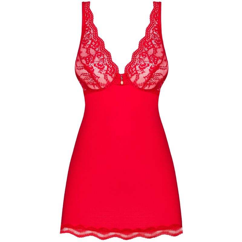 OBSESSIVE - BABYDOLL LUVAE &amp; TANGA ROJA S/M