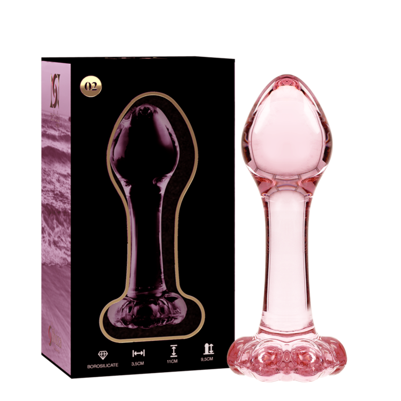 NEBULA SERIES BY IBIZA - PLUG ANAL MODÈLE 2 VERRE BOROSILICATE CLAIR 11 CM -O- 3.5 CM