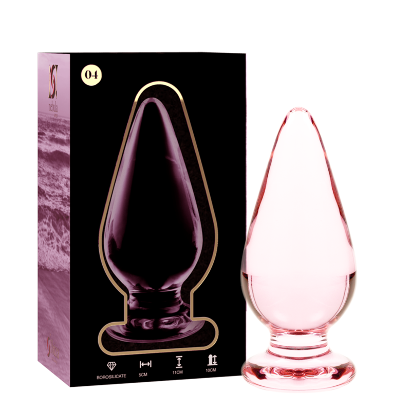 SERIE NEBULA DE IBIZA - PLUG ANAL MODELO 4 CRISTAL BOROSILICATO TRANSPARENTE 11 CM -O- 5 CM