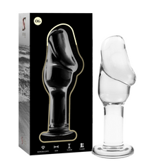 SERIE NEBULA DE IBIZA - PLUG ANAL MODELO 6 CRISTAL BOROSILICATO TRANSPARENTE 12,5 CM -O- 4 CM