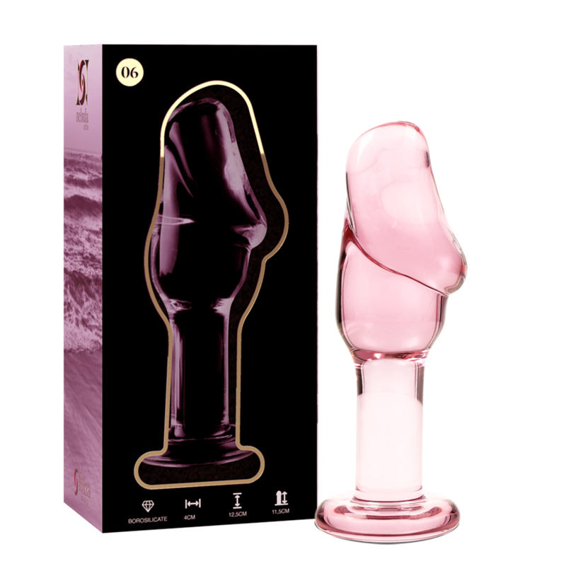 SERIE NEBULA DE IBIZA - PLUG ANAL MODELO 6 CRISTAL BOROSILICATO TRANSPARENTE 12,5 CM -O- 4 CM