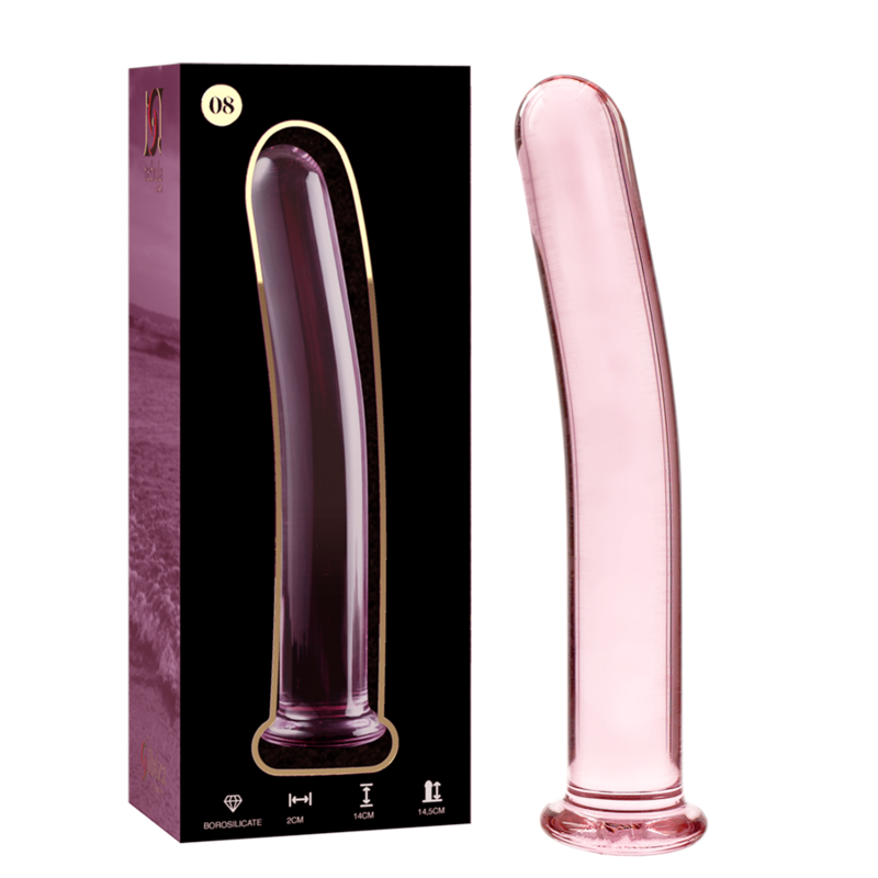 NEBULA SERIES BY IBIZA - MODELO 8 DILDO DE CRISTAL BOROSILICATO TRANSPARENTE 14,5 CM -O- 2 CM