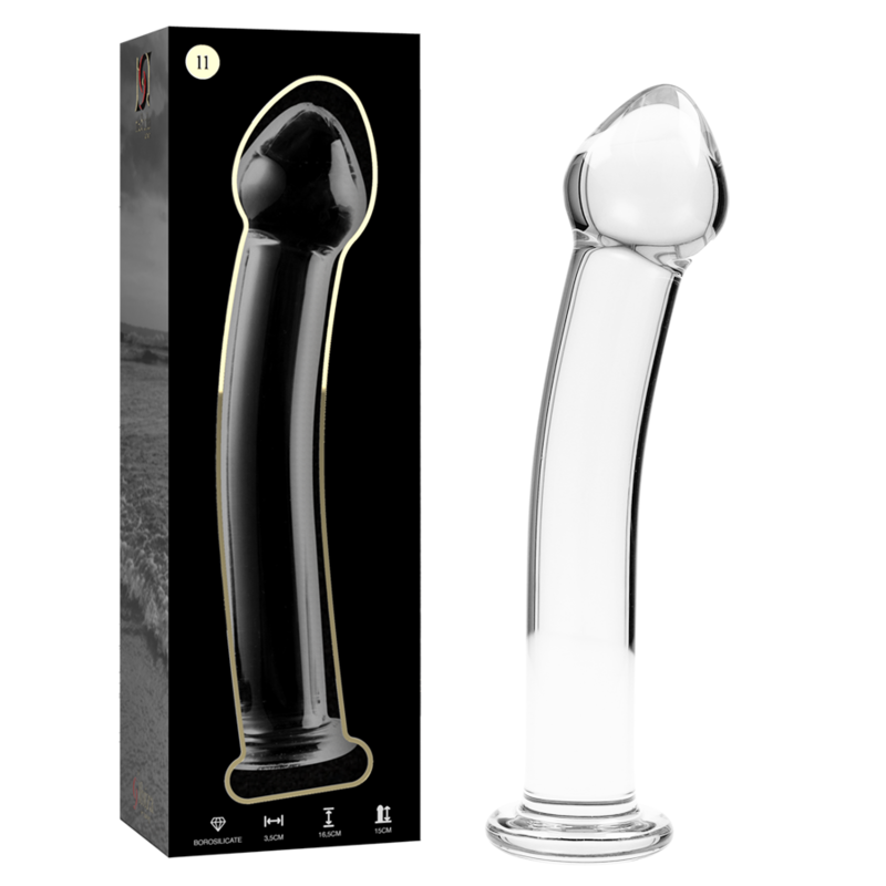 NEBULA SERIES BY IBIZA - MODEL 11 CLEAR BOROSILICATE GLASS DILDO 16 CM -O- 3 CM