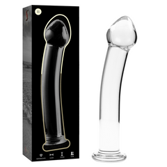 NEBULA SERIES BY IBIZA - MODELO 11 DILDO DE CRISTAL BOROSILICATO TRANSPARENTE 16 CM -O- 3 CM