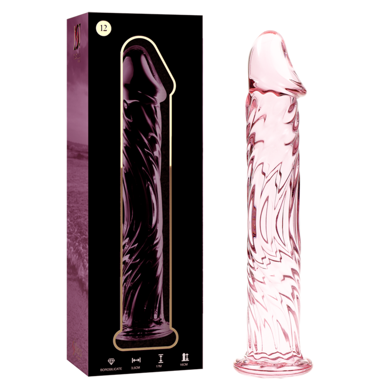 NEBULA SERIES BY IBIZA - MODELO 12 DILDO DE CRISTAL BOROSILICATO TRANSPARENTE 17 CM -O- 3,5 CM