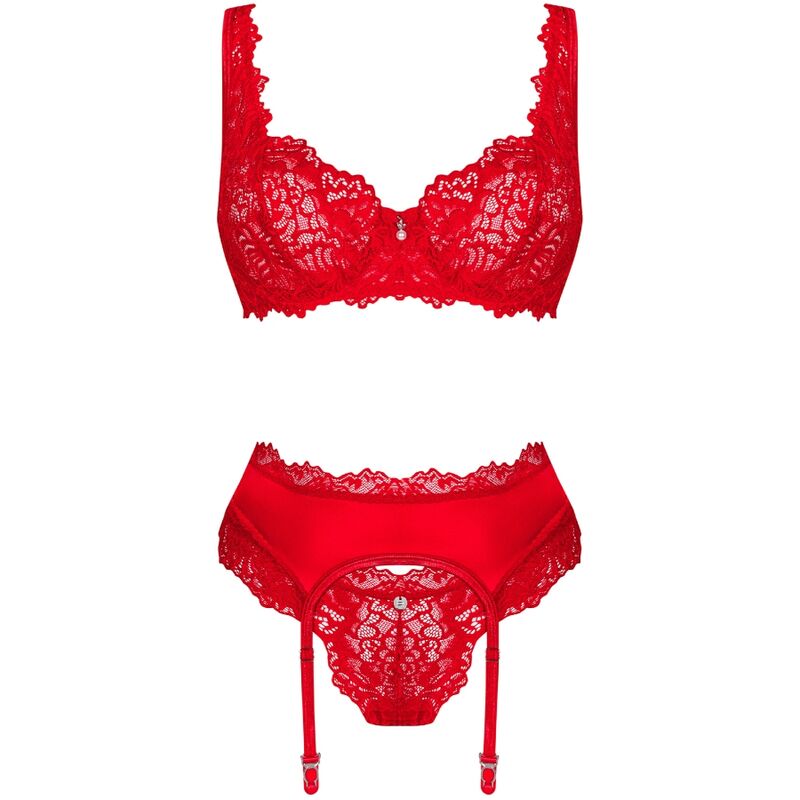 OBSESSIVE - AMOR CHERRIS ENSEMBLE 3 PIÈCES S/M