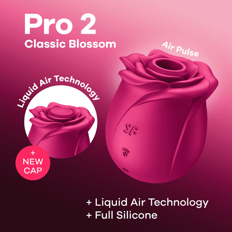 SATISFYER - VIBRADOR AIR PULSE CLASSIC FLOR PRO 2