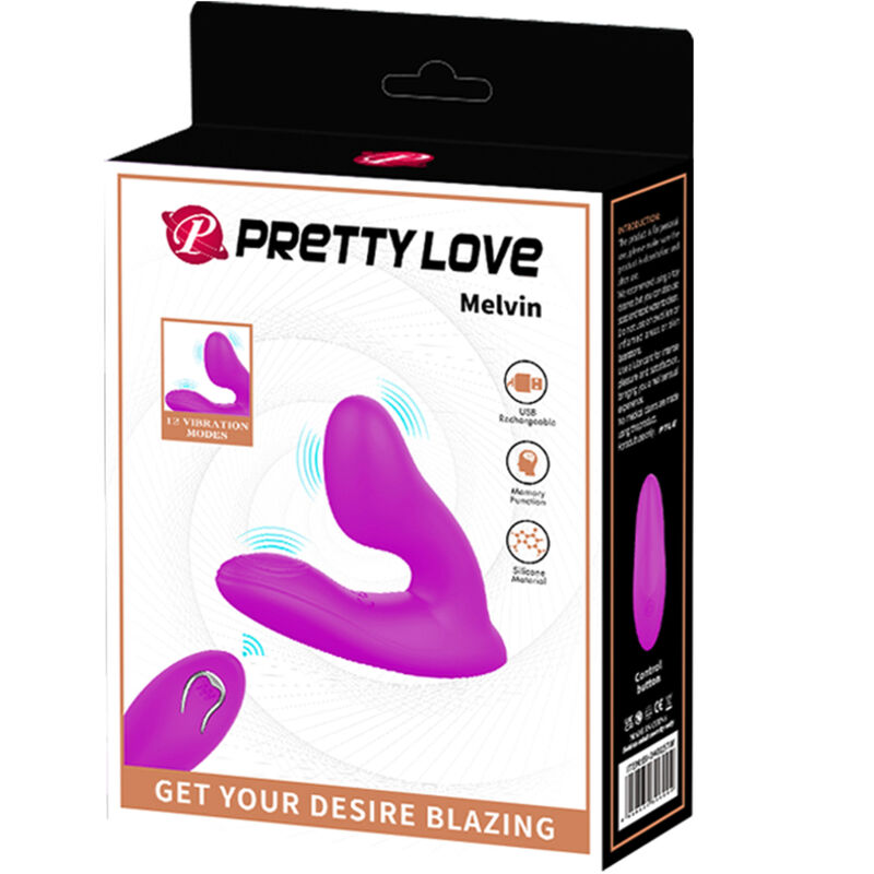 PRETTY LOVE - MASAJEADOR DE CLITORIS MELVIN CON MANDO A DISTANCIA