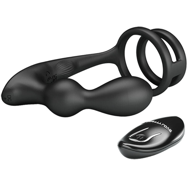 PRETTY LOVE - ANILLO PARA EL PENE MARSHALL CON PLUG ANAL VIBRADOR CON MANDO A DISTANCIA