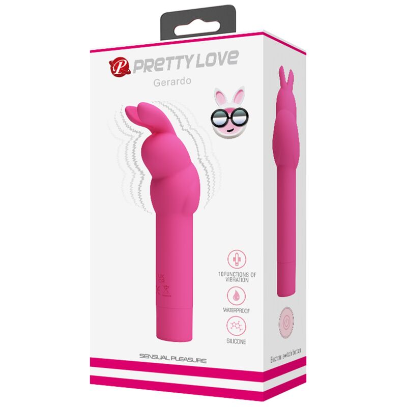 PRETTY LOVE - VIBRADOR DE SILICONA CONEJO GERARDO FUCSIA