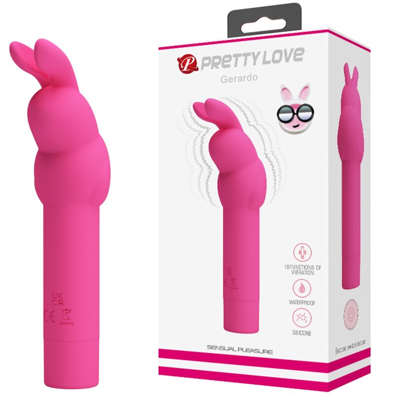 PRETTY LOVE - VIBRADOR DE SILICONA CONEJO GERARDO FUCSIA