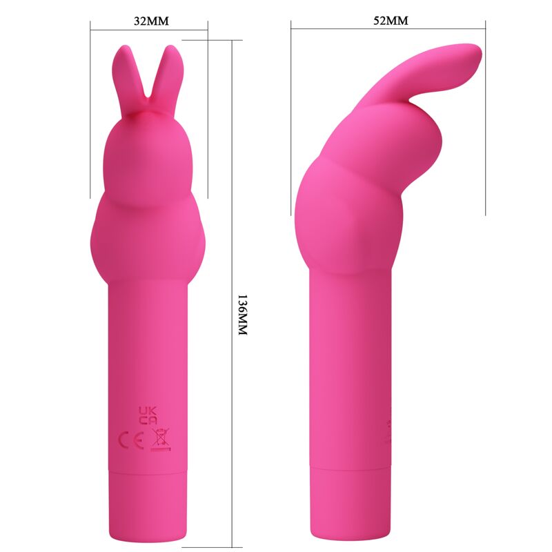 PRETTY LOVE - VIBRADOR DE SILICONA CONEJO GERARDO FUCSIA