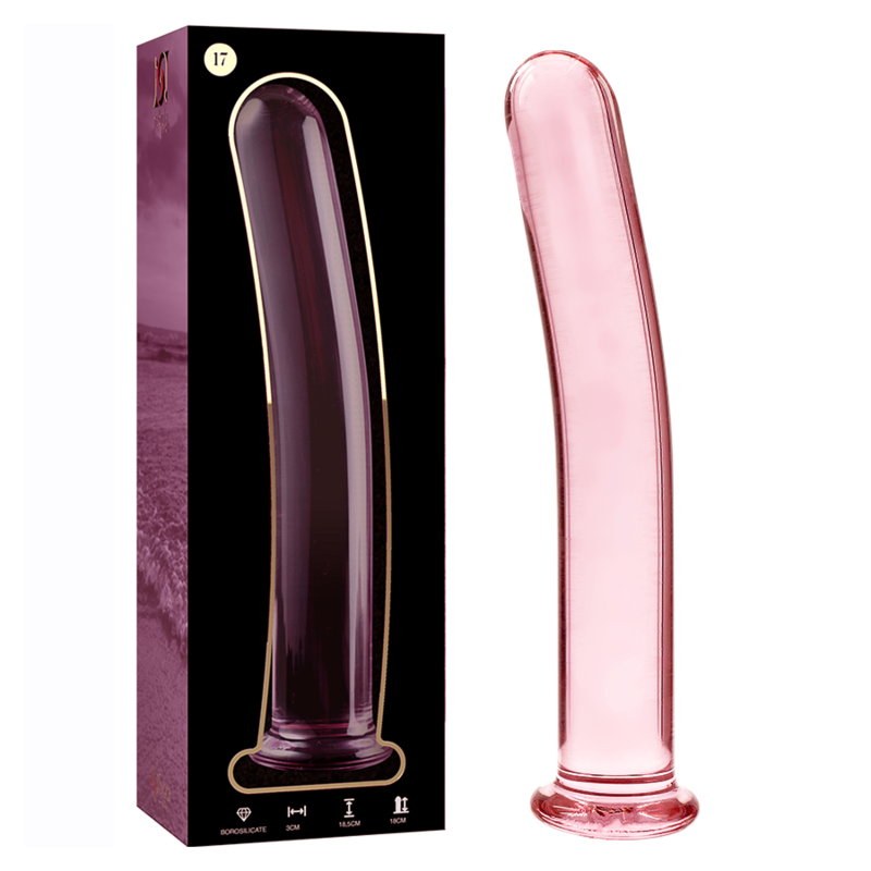 NEBULA SERIES BY IBIZA - MODEL 17 CLEAR BOROSILICATE GLASS DILDO 18.5 CM -O- 3 CM