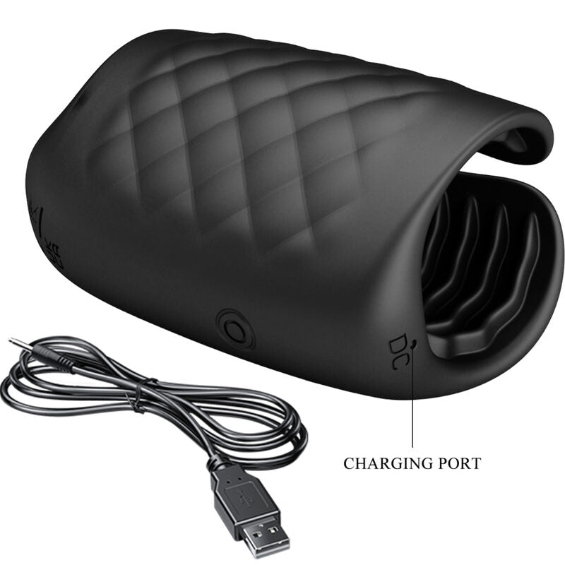 PRETTY LOVE - MANUAL MASTURBATOR FOR RECHARGEABLE GLANS VIBRATOR