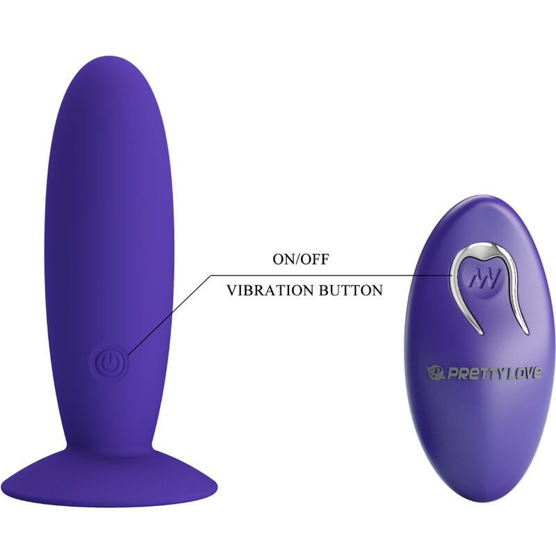 PRETTY LOVE - YOUTH PLUG VIBRADOR ANAL MANDO A DISTANCIA MORADO