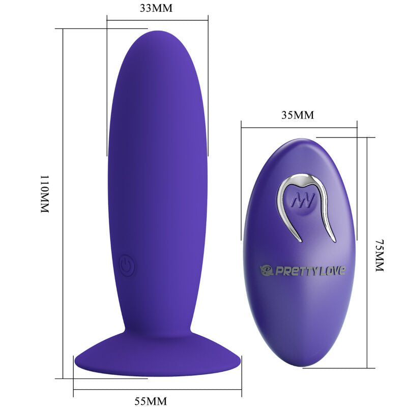 PRETTY LOVE - YOUTH PLUG VIBRADOR ANAL MANDO A DISTANCIA MORADO