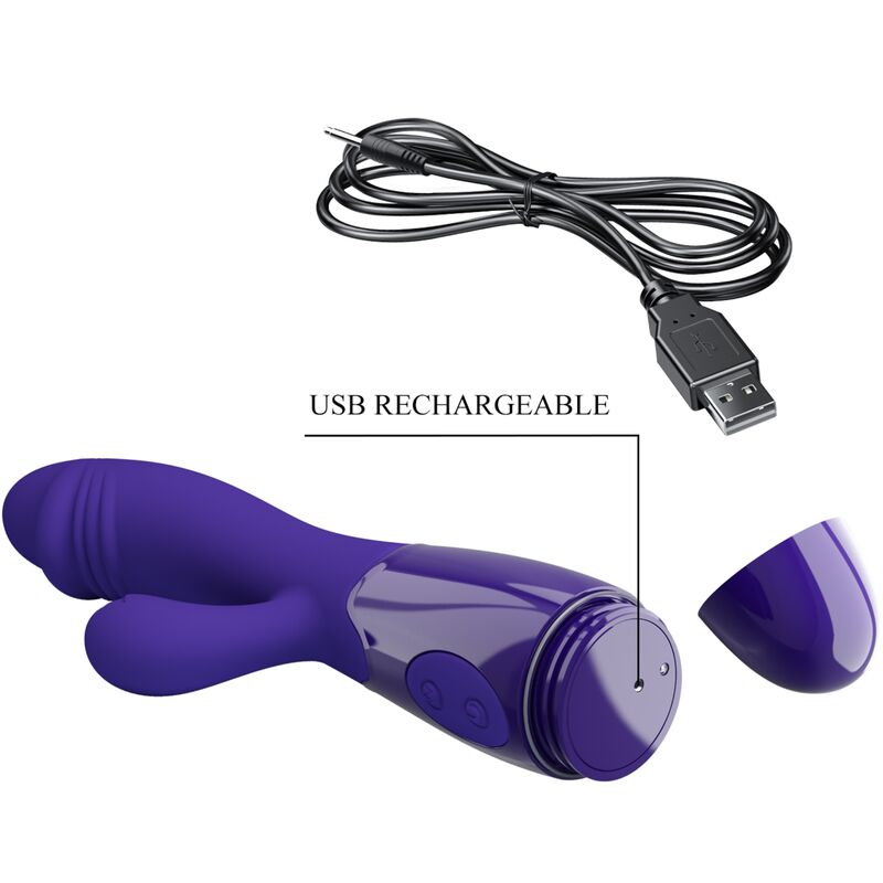 PRETTY LOVE - SNAPPY YOUTH VIBRADOR Y ESTIMULADOR DEL PUNTO G MORADO