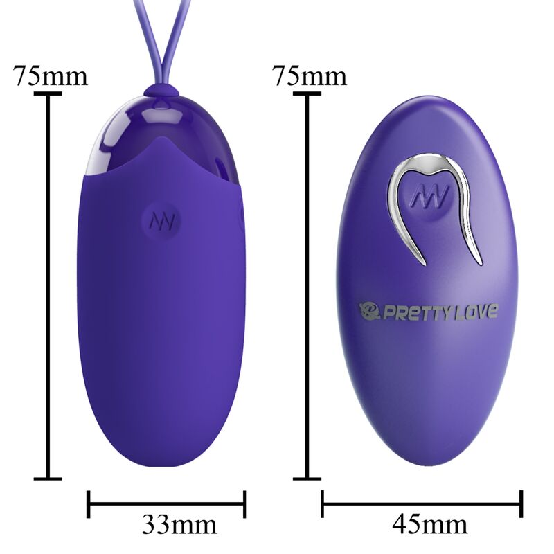 PRETTY LOVE - BERGER YOUTH REMOTE CONTROLLED VIBRATING EGG PURPLE