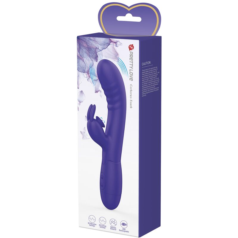 PRETTY LOVE - CERBERUS YOUTH VIBRATOR RABBIT PURPLE