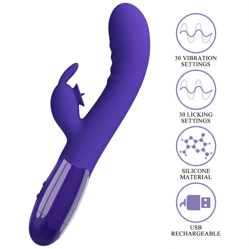 PRETTY LOVE - CERBERUS YOUTH VIBRATOR RABBIT PURPLE