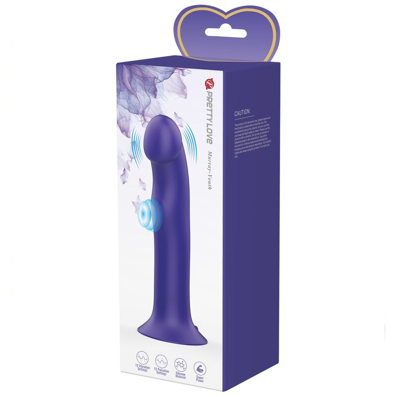 PRETTY LOVE - MURRAY YOUTH VIBRATING DILDO AND RECHARGEABLE PURPLE