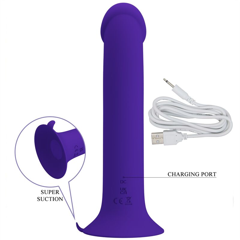 PRETTY LOVE - MURRAY YOUTH VIBRATING DILDO AND RECHARGEABLE PURPLE