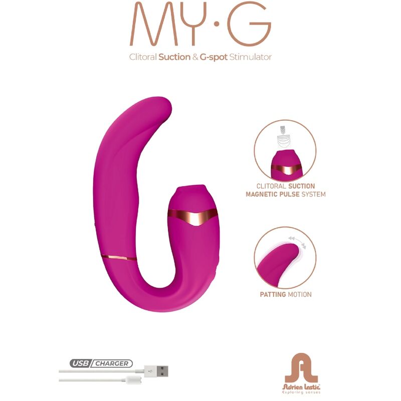 ADRIEN LASTIC - MY·G CHUPADOR DE CLITORIS Y ESTIMULADOR DEL PUNTO G ROSA