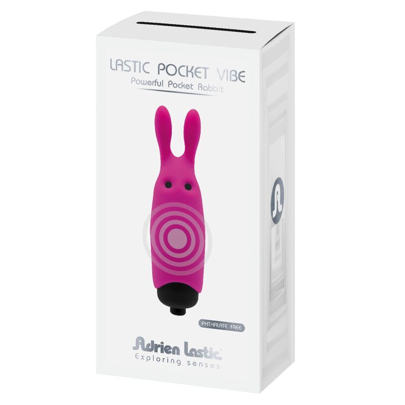 ADRIEN LASTIC - VIBRADOR LASTIC POCKET CONEJO ROSA