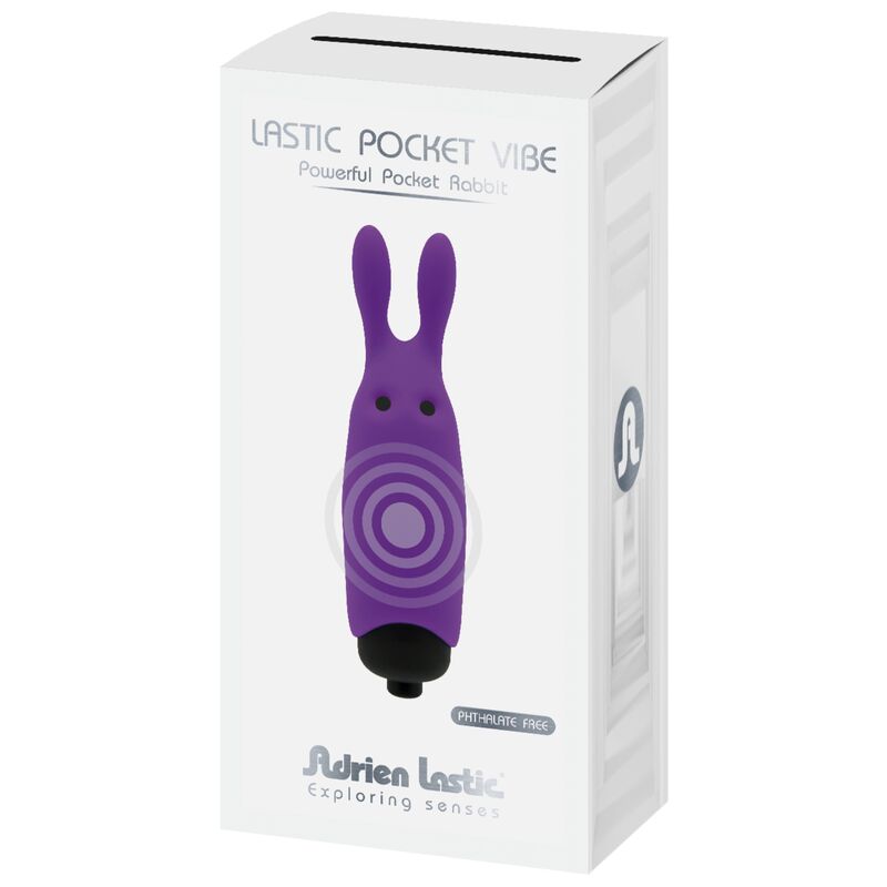 ADRIEN LASTIC - VIBRADOR LASTIC POCKET CONEJO MORADO