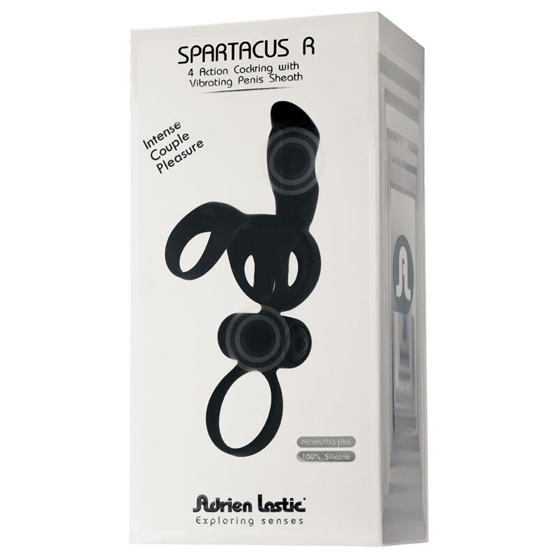 ADRIEN LASTIC - ANILLO SPARTACUS Y FUNDA PARA EL PENE CON VIBRADOR