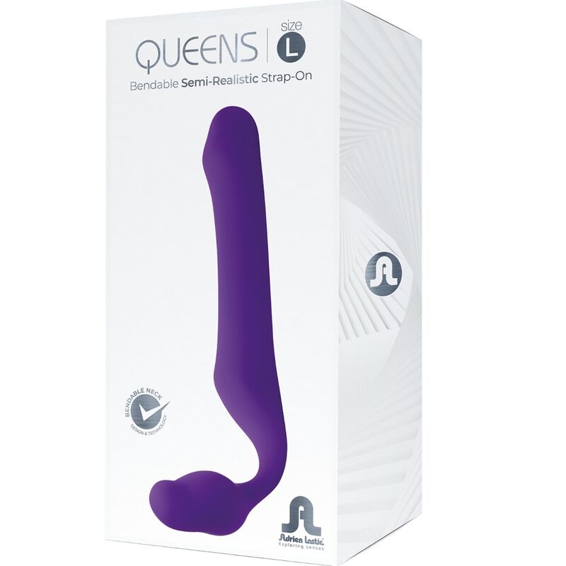 ADRIEN LASTIC - QUEENS STRAP-ON SOFT PURPLE SIZE L