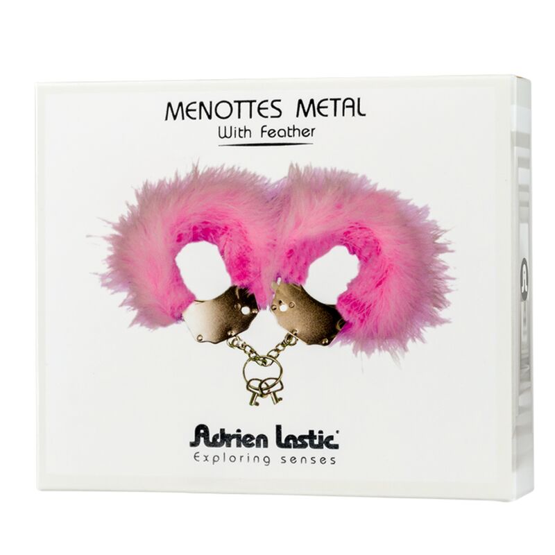 ADRIEN LASTIC - ESPOSAS DE METAL CON PLUMAS ROSAS