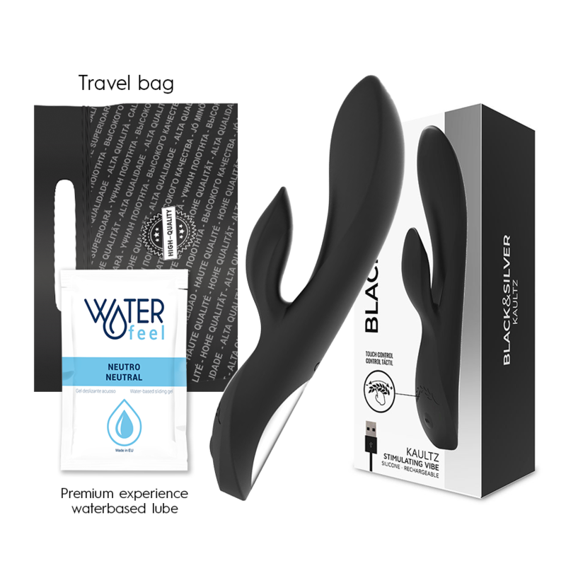 BLACK&amp;SILVER - VIBRADOR KAULTZ TOUCH CONTROL