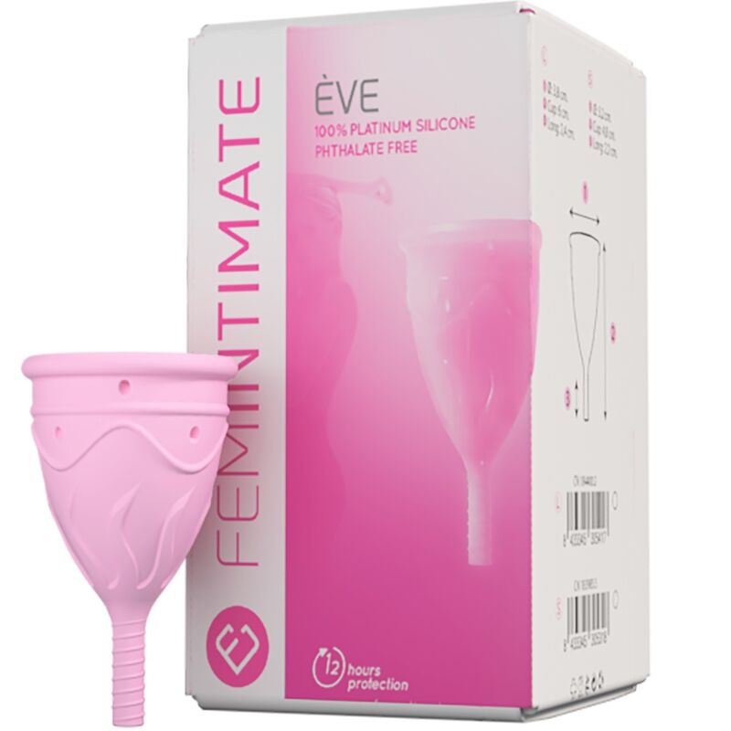 FEMINTIMATE - EVE SILICONE MENSTRUAL CUP - SIZE S