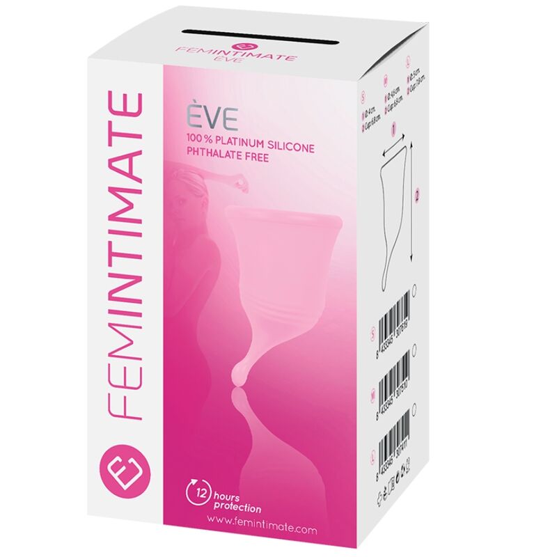 FEMINTIMATE - EVE NEW SILICONE MENSTRUAL CUP - SIZE M