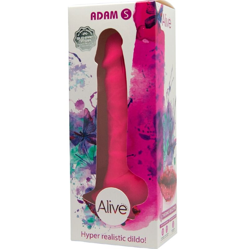 ALIVE - PENE REALISTA ADAM S FUCSIA 17,75 CM