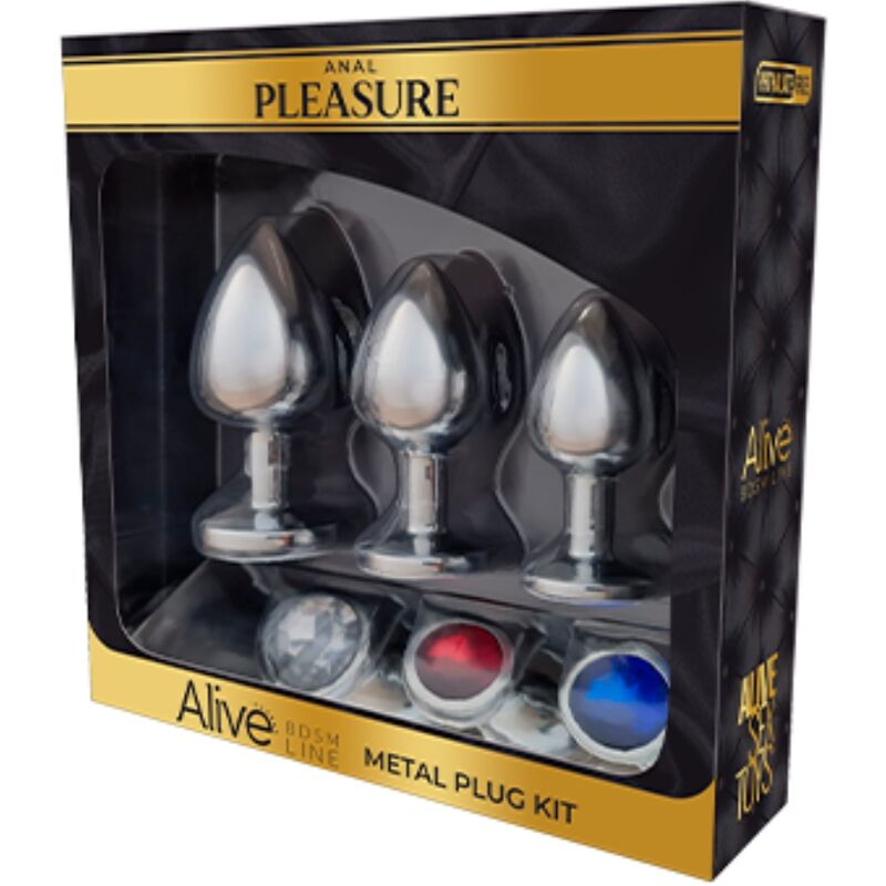 ALIVE - ANAL PLEASURE KIT 3 METAL PLUG