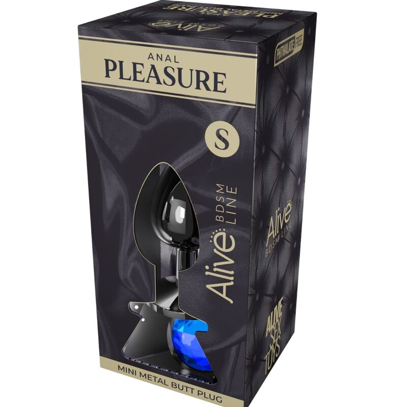 ALIVE - MINI PLUG DE PLACER ANAL METAL AZUL TALLA S